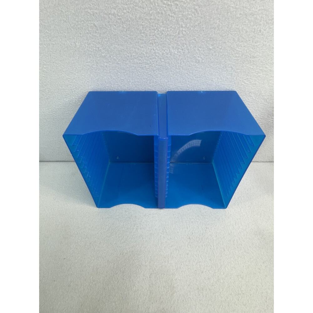 Vtg Blue 30 CD DVD Storage Disc Wall Mountable Holder Rack Atlantic - Picture 7 of 12